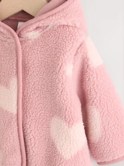 Roze ton-sur-ton hartprint - Borg Baby Jack (0mnd -2jr)