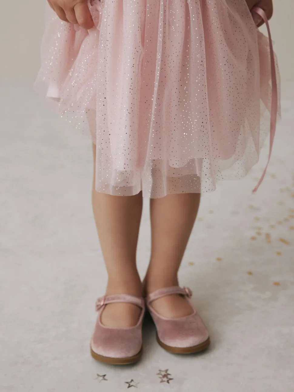 Roze velours - Mary Jane-schoenen