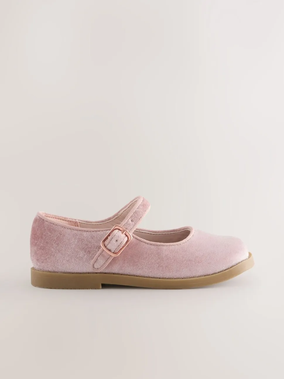 Roze velours - Mary Jane-schoenen