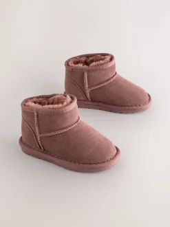 Roze waterafstotend - Suède instaplaarzen