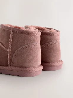 Roze waterafstotend - Suède instaplaarzen