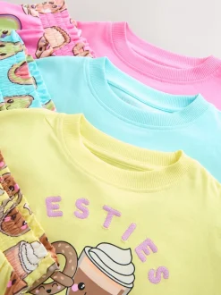 Roze/blauw - Set van 3 pyjama's (3-16 jr)