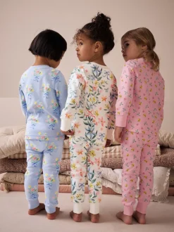 Roze/blauw - Verpakking van 3 knusse pyjama's (9 mnd-16 jr)