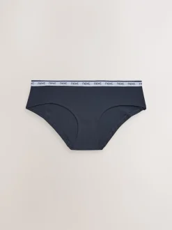 Roze/blauw gestreept - 4 Katoenen slipjes met logotailleband