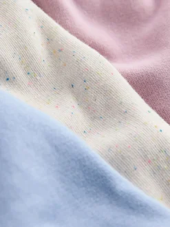 Roze/blauw/beigebruin - Set van 3 joggingbroeken met wijde pijpen (3mnd-7jr)