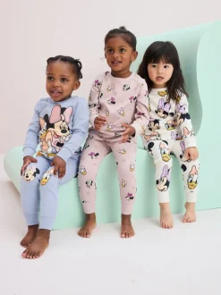 Roze/blauw/wit - Minnie Mouse knusse pyjama's verpakking van 3 (9mnd -12jr)