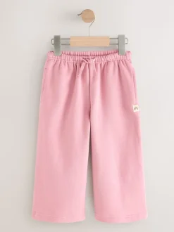 Roze/bordeauxrood/beigegrijs - Set van 3 joggingbroeken met wijde pijpen (3mnd-7jr)