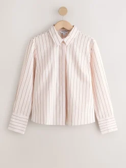 Roze/bruin - Fitted Stretch Essential Long Sleeve Shirt