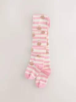 Roze/crème - Cotton Rich Bunny Character Tights