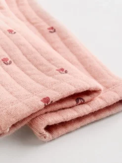 Roze/crème - Quilted Baby Sleepsuits 2 Pack