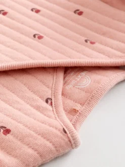 Roze/crème - Quilted Baby Sleepsuits 2 Pack
