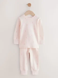 Roze/crème ballerina - Knus pyjama met lange mouwen 3 Pack (9maanden -12jaar)