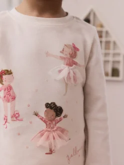Roze/crème ballerina - Knus pyjama met lange mouwen 3 Pack (9maanden -12jaar)