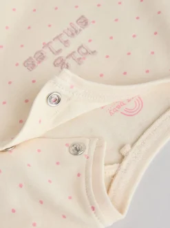 Roze/crème bloem - Baby set van top met Lange mouwen en Leggings 8 Pieces (0mnd -2jr)