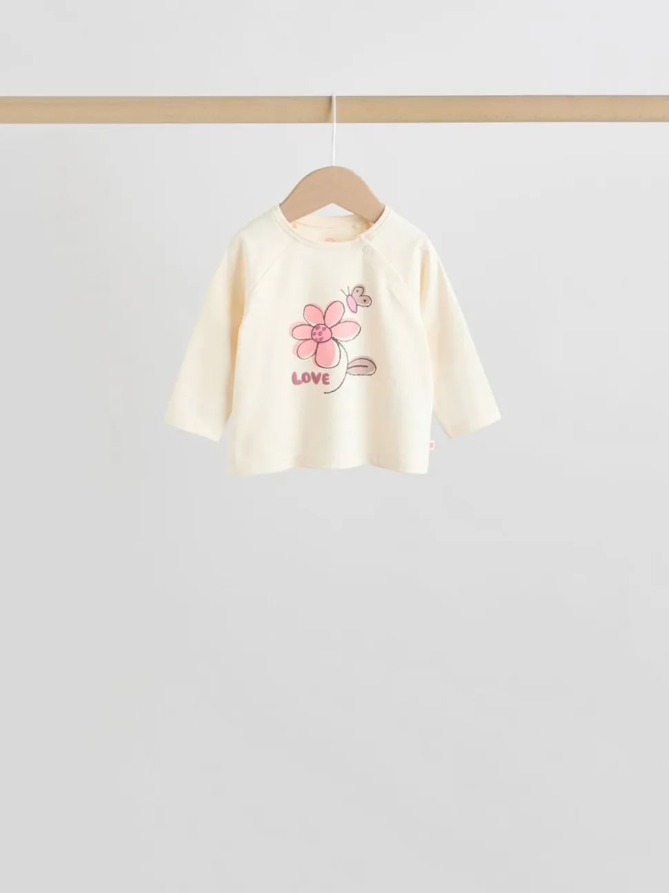 Roze/crème bloem - Baby set van top met Lange mouwen en Leggings 8 Pieces (0mnd -2jr)