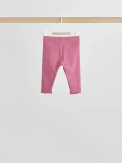 Roze/crème bloem - Baby set van top met Lange mouwen en Leggings 8 Pieces (0mnd -2jr)