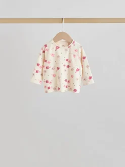 Roze/crème bloem - Baby set van top met Lange mouwen en Leggings 8 Pieces (0mnd -2jr)