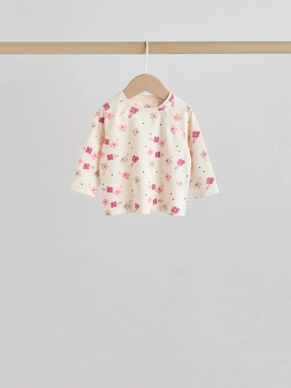 Roze/crème bloem - Baby set van top met Lange mouwen en Leggings 8 Pieces (0mnd -2jr)