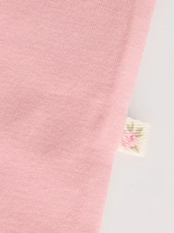 Roze/crème/konijnfiguur - 6 -delige set van top met lange mouwen en leggings (0mnd -3jr)