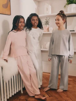 Roze/ecru/grijs - Wide Leg Pyjamas 3 Pack (3-16yrs)