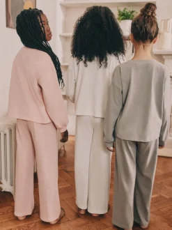 Roze/ecru/grijs - Wide Leg Pyjamas 3 Pack (3-16yrs)