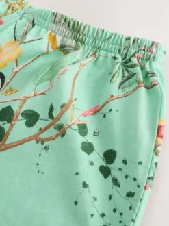 Roze/groen met bloemenprint - Set van 3 pyjama's met short (3-16 jr)