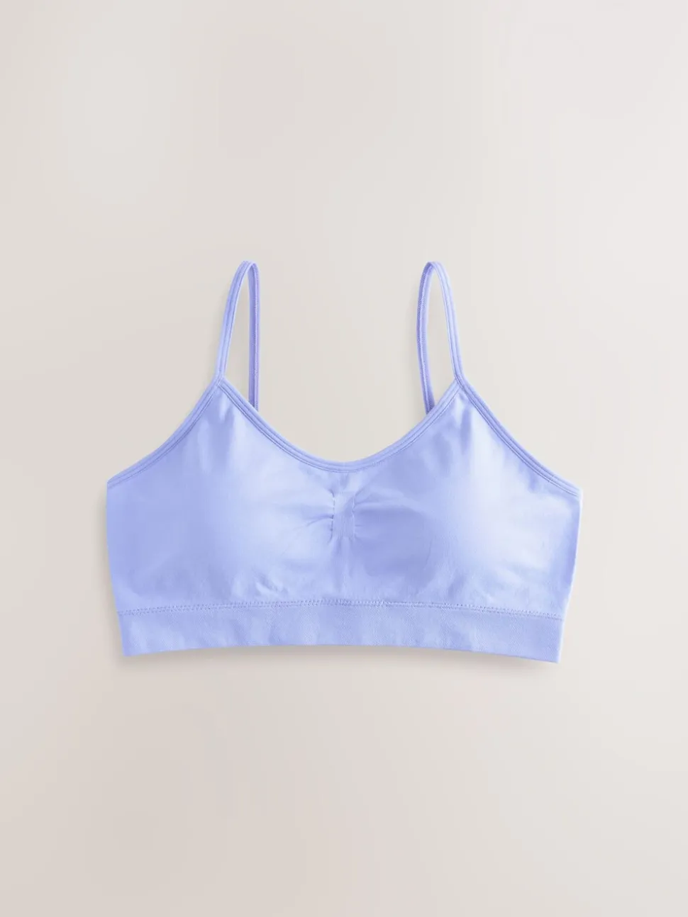 Roze/lila - Naadloze Cropped Tops 2 Pack met uitneembare, licht gewatteerde cups (7-16jaar)