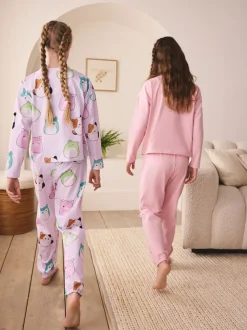 Roze/lila - Squishmallow pyjama's 2 stuks (5-14jaar)