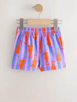 Roze/lila - Zwemshort met print (3 mnd-7 jr)