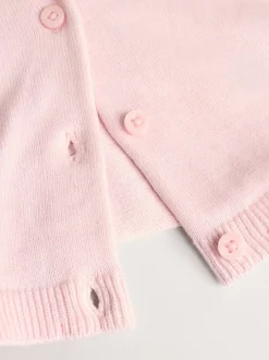 Roze/naturel - Verpakking van 2 100% katoenen vesten (0 mnd - 3 jr)