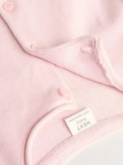 Roze/naturel - Verpakking van 2 100% katoenen vesten (0 mnd - 3 jr)