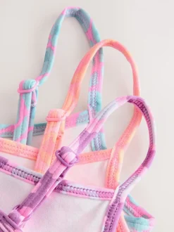 Roze/paars - Set van 3 crop tops (5-16 jr)