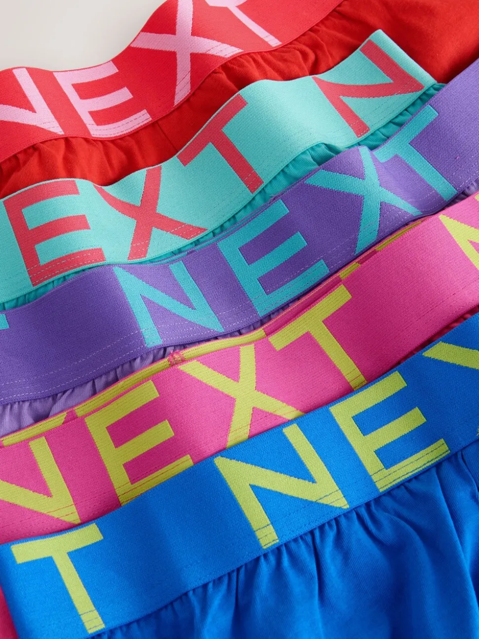 Roze/Rood/Groen - Losse Boxer 5 set