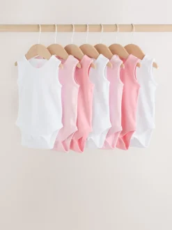 Roze/wit - Essentieel Vest Baby Bodysuits