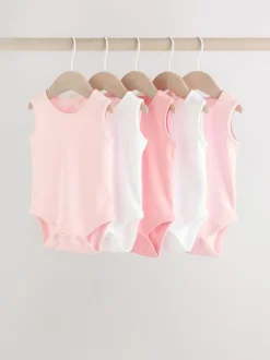 Roze/wit - Essentieel Vest Baby Bodysuits