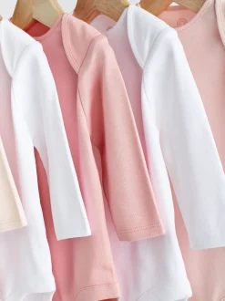 Roze/wit - Onmisbare rompertjes met lange mouwen