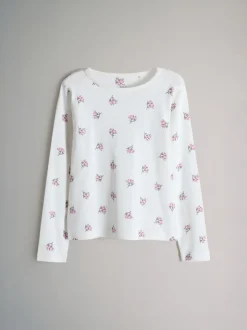 Roze/wit - The Set verpakking van 4 behaaglijke katoenen jersey pyjama's