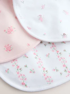 Roze/wit - Verpakking met 3 babyslabbetjes