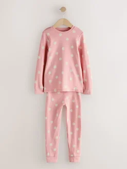 Roze/wit - Verpakking van 3 knusse pyjama's (9 mnd-12 jr)