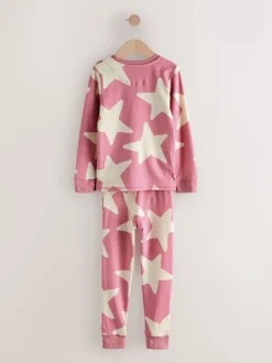 Roze/wit - Verpakking van 3 knusse pyjama's (9 mnd-12 jr)