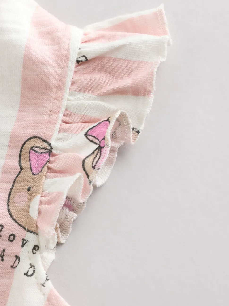 Roze/Wit gestreepte I Love My Daddy - Pofbroekrompertje
