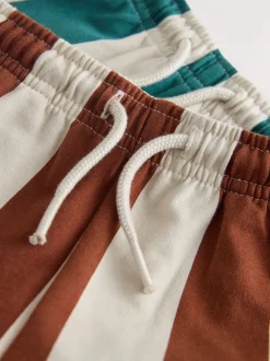 Rust Brown and Teal - Crew Neck Sweatshirt and Shorts 2 Pack Set (3mths-7yrs)