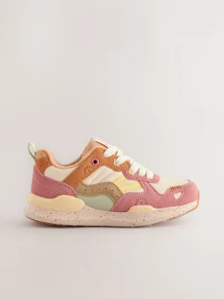 Rustig - Vetersneakers met kleurvlakken