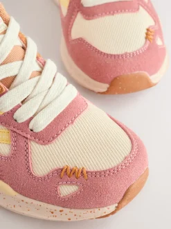 Rustig - Vetersneakers met kleurvlakken