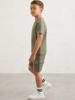 Salie - Reiss Oliver premium cargoshorts van interlock-jersey