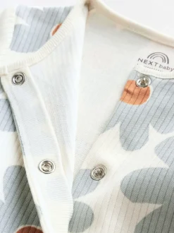 Saliegroen gebloemd - Verpakking van 5 babypyjama's (0 mnd-2 jr)