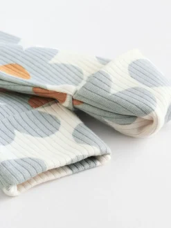 Saliegroen gebloemd - Verpakking van 5 babypyjama's (0 mnd-2 jr)