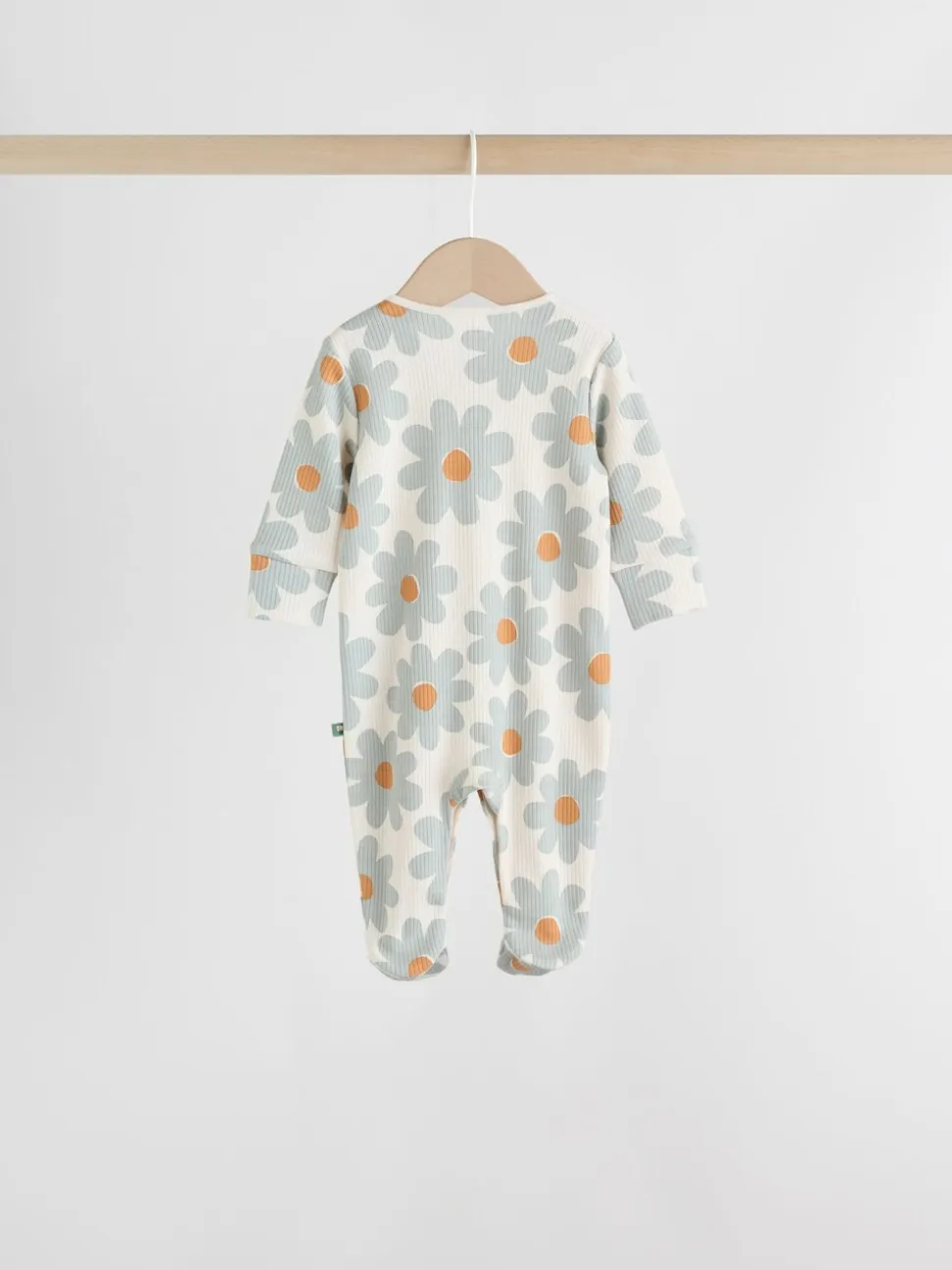 Saliegroen gebloemd - Verpakking van 5 babypyjama's (0 mnd-2 jr)
