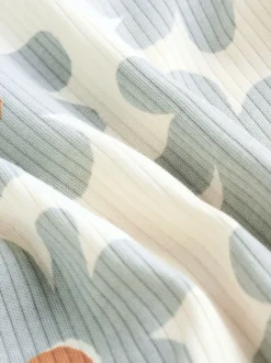 Saliegroen gebloemd - Verpakking van 5 babypyjama's (0 mnd-2 jr)
