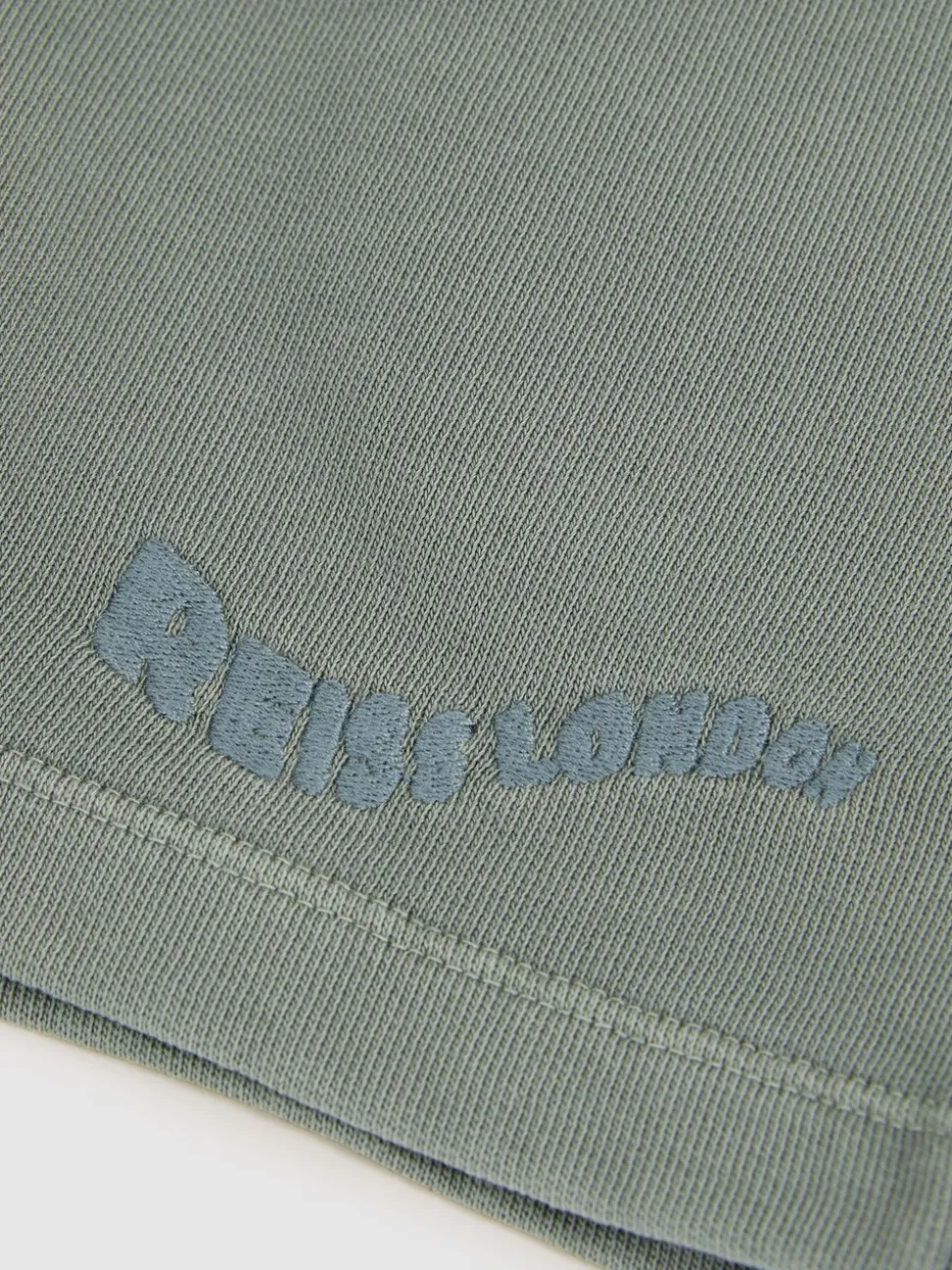 Saliegroen met wassing - Reiss Perry Cotton Brand-Embroidered Shorts